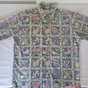 Reyn Spooner Dietrich Varez Hawaiian Shirt Large USA Aloha Camp Button Size L